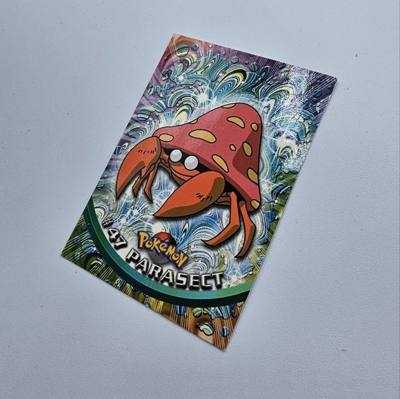 Pokemon 1999 TOPPS Parasect #47 Blue Logo TV Animation Edition Card - Picture 2 of 4
